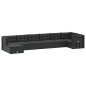 vidaXL Set de muebles de jardín 8 pzas y cojines ratán sintético negro