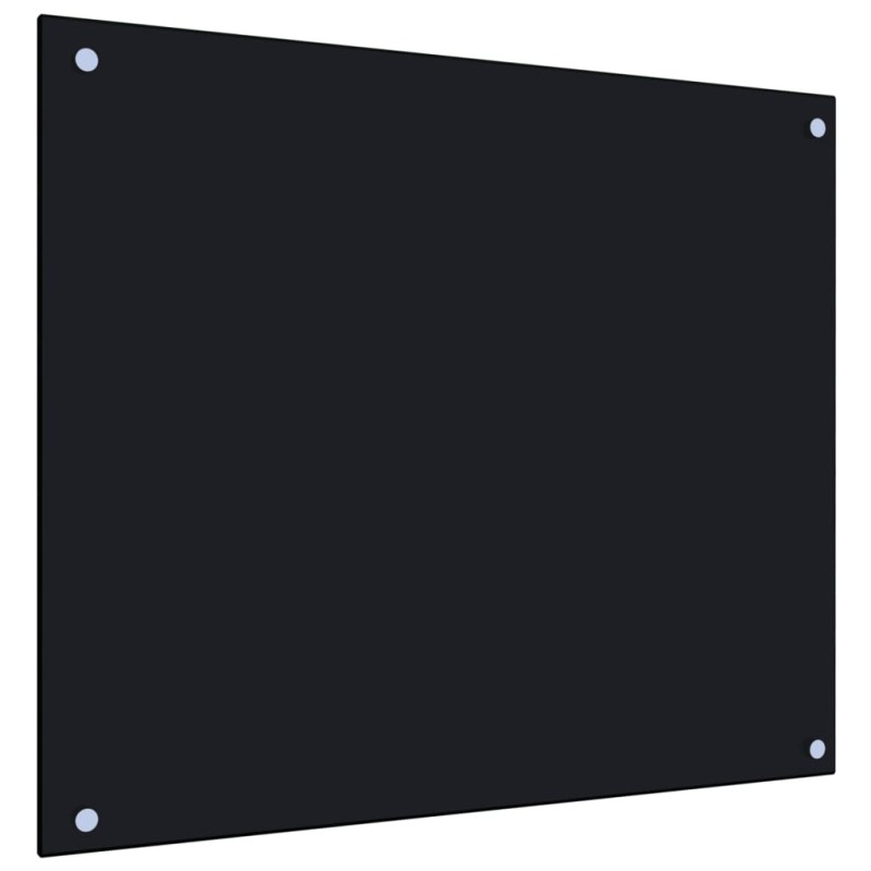 vidaXL Protección salpicaduras cocina vidrio templado negro 70x60 cm vidaXL Protección salpicaduras cocina vidrio templado negro 70x60 cm