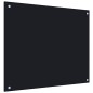 vidaXL Protección salpicaduras cocina vidrio templado negro 70x60 cm vidaXL Protección salpicaduras cocina vidrio templado negro 70x60 cm