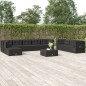 vidaXL Set de muebles de jardín 10 pzas cojines ratán sintético negro vidaXL Set de muebles de jardín 10 pzas cojines ratán sintético negro