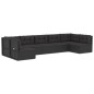 vidaXL Set de muebles de jardín y cojines 7 pzas ratán sintético negro vidaXL Set de muebles de jardín y cojines 7 pzas ratán sintético negro
