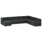 vidaXL Set de muebles de jardín 9 pzas y cojines ratán sintético negro vidaXL Set de muebles de jardín 9 pzas y cojines ratán sintético negro