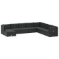 vidaXL Set de muebles de jardín 9 pzas y cojines ratán sintético negro vidaXL Set de muebles de jardín 9 pzas y cojines ratán sintético negro