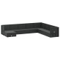 vidaXL Set de muebles de jardín 9 pzas y cojines ratán sintético negro vidaXL Set de muebles de jardín 9 pzas y cojines ratán sintético negro