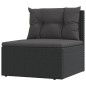 vidaXL Set de muebles de jardín 9 pzas y cojines ratán sintético negro vidaXL Set de muebles de jardín 9 pzas y cojines ratán sintético negro