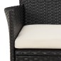 vidaXL Set de comedor de jardín 7 pzas y cojines ratán sintético negro vidaXL Set de comedor de jardín 7 pzas y cojines ratán sintético negro