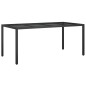 vidaXL Set de comedor de jardín 7 pzas y cojines ratán sintético negro vidaXL Set de comedor de jardín 7 pzas y cojines ratán sintético negro