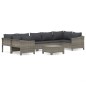 vidaXL Set de muebles de jardín 8 pzas y cojines ratán sintético gris vidaXL Set de muebles de jardín 8 pzas y cojines ratán sintético gris