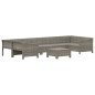 vidaXL Set de muebles de jardín 8 pzas y cojines ratán sintético gris vidaXL Set de muebles de jardín 8 pzas y cojines ratán sintético gris