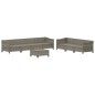 vidaXL Set de muebles de jardín 8 pzas y cojines ratán sintético gris vidaXL Set de muebles de jardín 8 pzas y cojines ratán sintético gris