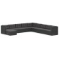 vidaXL Set de muebles de jardín 10 pzas cojines ratán sintético negro vidaXL Set de muebles de jardín 10 pzas cojines ratán sintético negro