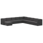 vidaXL Set de muebles de jardín 10 pzas cojines ratán sintético negro vidaXL Set de muebles de jardín 10 pzas cojines ratán sintético negro