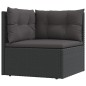 vidaXL Set de muebles de jardín y cojines 7 pzas ratán sintético negro vidaXL Set de muebles de jardín y cojines 7 pzas ratán sintético negro