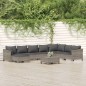 vidaXL Set de muebles de jardín 9 pzas y cojines ratán sintético gris vidaXL Set de muebles de jardín 9 pzas y cojines ratán sintético gris