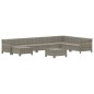 vidaXL Set de muebles de jardín 9 pzas y cojines ratán sintético gris vidaXL Set de muebles de jardín 9 pzas y cojines ratán sintético gris