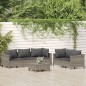 vidaXL Set de muebles de jardín 6 pzas y cojines ratán sintético gris vidaXL Set de muebles de jardín 6 pzas y cojines ratán sintético gris
