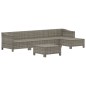 vidaXL Set de muebles de jardín 6 pzas y cojines ratán sintético gris