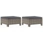 vidaXL Set de muebles de jardín 6 pzas y cojines ratán sintético gris