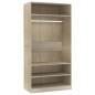 vidaXL Armario de madera contrachapada roble sonoma 100x50x200 cm vidaXL Armario de madera contrachapada roble sonoma 100x50x200 cm