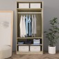 vidaXL Armario de madera contrachapada roble sonoma 100x50x200 cm vidaXL Armario de madera contrachapada roble sonoma 100x50x200 cm