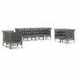 vidaXL Set de muebles de jardín 8 pzas y cojines ratán sintético gris vidaXL Set de muebles de jardín 8 pzas y cojines ratán sintético gris
