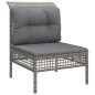 vidaXL Set de muebles de jardín 8 pzas y cojines ratán sintético gris vidaXL Set de muebles de jardín 8 pzas y cojines ratán sintético gris