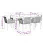 vidaXL Juego comedor jardín 7 piezas y cojines ratán sintético y acero vidaXL Juego comedor jardín 7 piezas y cojines ratán sintético y acero