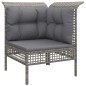 vidaXL Set de muebles de jardín 8 pzas y cojines ratán sintético gris