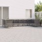 vidaXL Set de muebles de jardín 10 pzas y cojines ratán sintético gris vidaXL Set de muebles de jardín 10 pzas y cojines ratán sintético gris