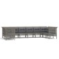vidaXL Set de muebles de jardín 10 pzas y cojines ratán sintético gris vidaXL Set de muebles de jardín 10 pzas y cojines ratán sintético gris