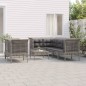vidaXL Set de muebles de jardín 8 pzas y cojines ratán sintético gris vidaXL Set de muebles de jardín 8 pzas y cojines ratán sintético gris
