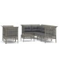 vidaXL Set de muebles de jardín 8 pzas y cojines ratán sintético gris vidaXL Set de muebles de jardín 8 pzas y cojines ratán sintético gris