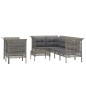 vidaXL Set de muebles de jardín 8 pzas y cojines ratán sintético gris vidaXL Set de muebles de jardín 8 pzas y cojines ratán sintético gris