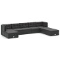 vidaXL Set de muebles de jardín 8 pzas y cojines ratán sintético negro vidaXL Set de muebles de jardín 8 pzas y cojines ratán sintético negro