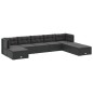 vidaXL Set de muebles de jardín 8 pzas y cojines ratán sintético negro vidaXL Set de muebles de jardín 8 pzas y cojines ratán sintético negro