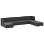 vidaXL Set de muebles de jardín 8 pzas y cojines ratán sintético negro vidaXL Set de muebles de jardín 8 pzas y cojines ratán sintético negro