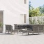 vidaXL Set de muebles de jardín 10 pzas y cojines ratán sintético gris vidaXL Set de muebles de jardín 10 pzas y cojines ratán sintético gris