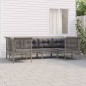 vidaXL Set de muebles de jardín 6 pzas y cojines ratán sintético gris vidaXL Set de muebles de jardín 6 pzas y cojines ratán sintético gris