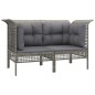 vidaXL Set de muebles de jardín 6 pzas y cojines ratán sintético gris vidaXL Set de muebles de jardín 6 pzas y cojines ratán sintético gris