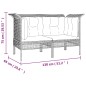 vidaXL Set de muebles de jardín 6 pzas y cojines ratán sintético gris vidaXL Set de muebles de jardín 6 pzas y cojines ratán sintético gris