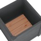 vidaXL Jardinera de madera maciza de pino gris 40x40x40 cm vidaXL Jardinera de madera maciza de pino gris 40x40x40 cm