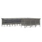 vidaXL Set de muebles de jardín 10 pzas y cojines ratán sintético gris vidaXL Set de muebles de jardín 10 pzas y cojines ratán sintético gris