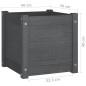 vidaXL Jardinera de madera maciza de pino gris 40x40x40 cm vidaXL Jardinera de madera maciza de pino gris 40x40x40 cm