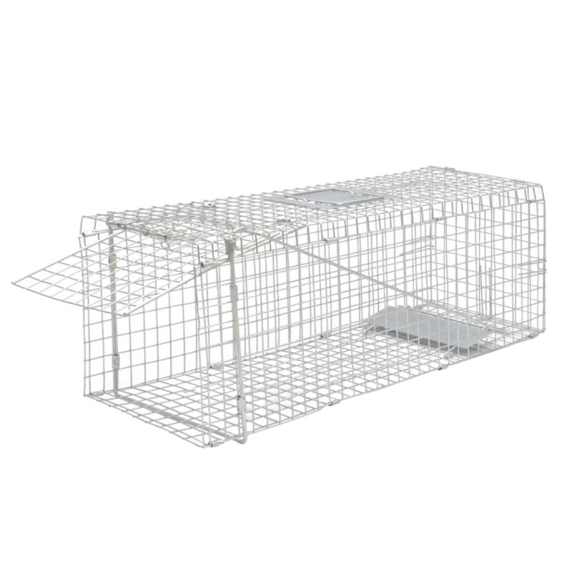 vidaXL Trampa para animales vivos galvanizada 80 cm vidaXL Trampa para animales vivos galvanizada 80 cm