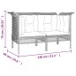 vidaXL Set de muebles de jardín 7 pzas y cojines ratán sintético gris vidaXL Set de muebles de jardín 7 pzas y cojines ratán sintético gris