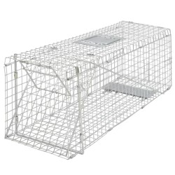 vidaXL Trampa para animales vivos galvanizada 80 cm