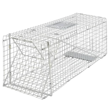 vidaXL Trampa para animales vivos galvanizada 80 cm