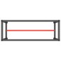 vidaXL Estructura banco de trabajo metal negro y rojo mate 140x50x79cm vidaXL Estructura banco de trabajo metal negro y rojo mate 140x50x79cm