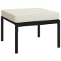 vidaXL Juego de muebles de jardín 11 pzas acero y cojines color arena