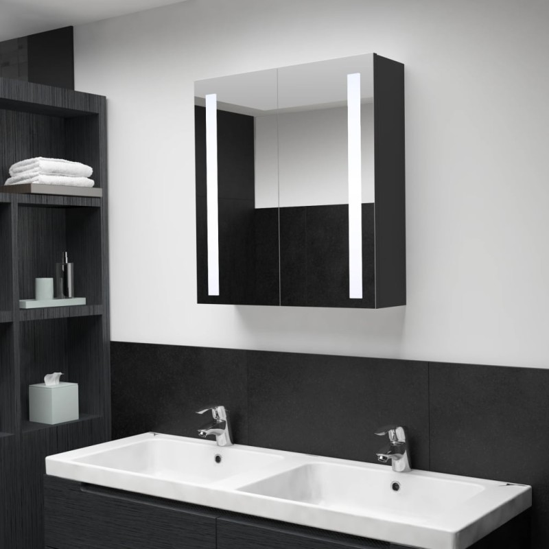 vidaXL Mueble de baño con espejo LED 62x14x60 cm vidaXL Mueble de baño con espejo LED 62x14x60 cm